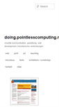 Mobile Screenshot of doing.pointlesscomputing.net