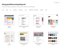 Tablet Screenshot of doing.pointlesscomputing.net